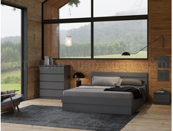 Кровать 2-сп Челси, графит