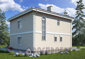 Проект двухэтажного дома "КАСЛ" 136,10 кв м из газосиликатных блоков