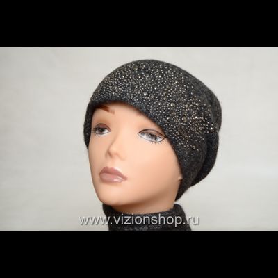 Итальянская шапка зима 2018 - 2019 Vizio Италия 6110 антрацит