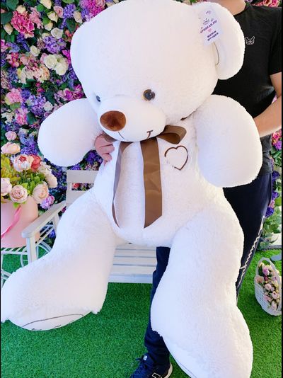 Большой плюшевый медведь 150 см белый Михель