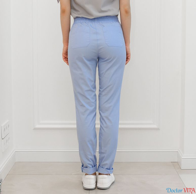 Брюки-слимы DOCLIKE SLIM DL233 Голубые