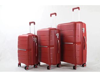 Комплект из 3х чемоданов Treepzon Evo Полипропелен S,M,L красный