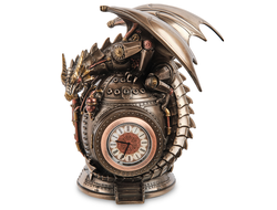 Модель № WS-1068: Часы настольные в стиле Стимпанк «Дракон»
