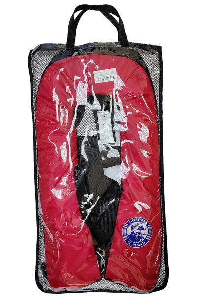 Жилет надувной автоматический Мореман Комфорт, 150 N, красный