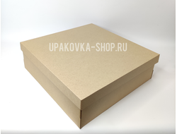 Коробка с отдельной крышкой 350*350*110 мм БУРЫЙ