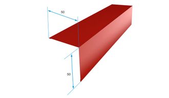 Уголок 50х50 мм, цветной