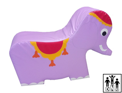 Мягкий модуль "Веселые зверята" - "Слоник" фиолетовый