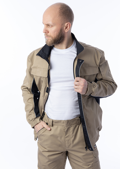 Куртка BRODEKS KS 201 цв. бежевый/чёрный