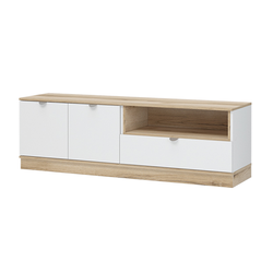 Юкки ТВ 1600 Тумба ТВА 1600х510х450 Дуб делано/Белый шагрень