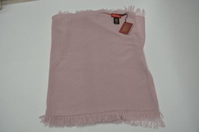 Кашемировый розовый шарф