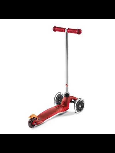 Самокат MINI MICRO КРАСНЫЙ LED СВЕТЯЩИЕСЯ КОЛЕСА