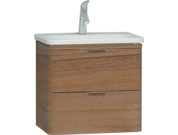 Шкаф Vitra Nest с раковиной c 2 ящиками, 60 см, с LED подсветкой, цвет натуральная древесина, 56144