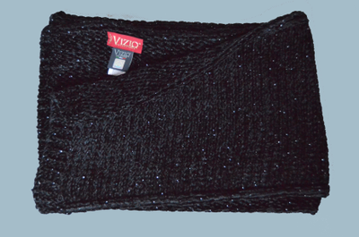 Вязаный черный итальянский шарф Визио 6103 фото