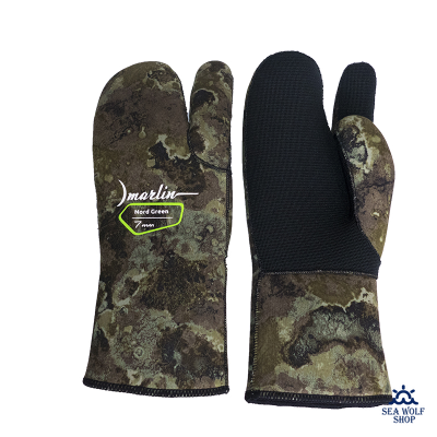 Рукавицы неопреновые 7мм Marlin NORD camo 3х-палые ОП р.M