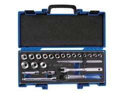 Набор торцевых головок с принадлежностями 3/8", шестигранные, 6-24 мм, 23 предмета KING TONY 3523MRV11