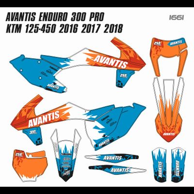 Наклейки AVANTIS ENDURO 21/18 - 250 300 PRO 2018-2020 #1661