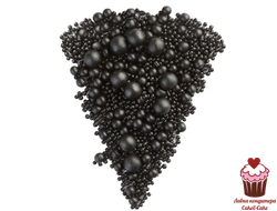 Драже рисовое в шоколадной глазури Жемчуг ЧЕРНЫЙ микс, 50 г (мягкое)