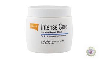 Маска кератиновая для восстановления волос сухих и поврежденных волос Lolane Intense care keratin repair mask. 200 мл