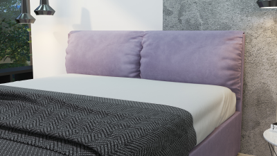 Кровать  двуспальная, MyCloud Ибица с подъемным механизмом, бельевым ящиком, мягкое изголовье, съемные подушки