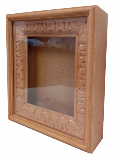 Киот деревянный с резной рамой для иконы формата 13х16см