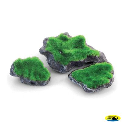 74004151 Декорации Мшистые камни набор 3шт 57мм+67мм+103мм