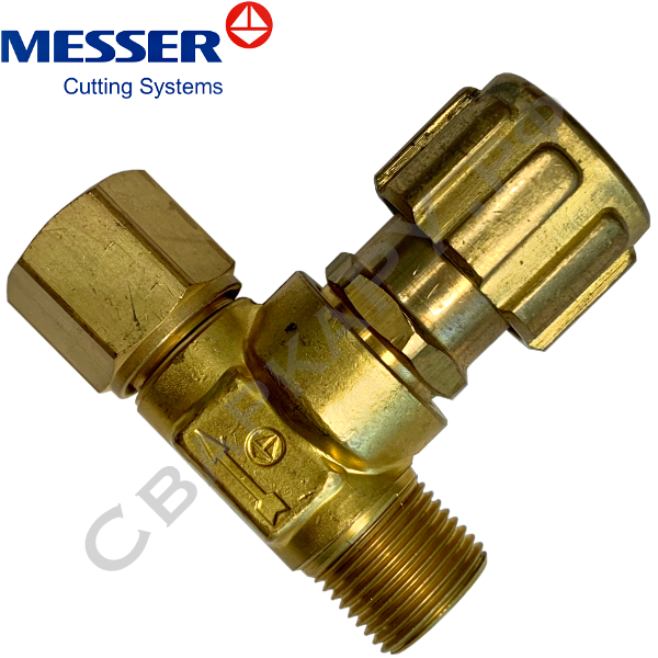 Вентиль машинный для регулирования подачи кислорода Messer подогревающий кислород G1/4 - G1/4