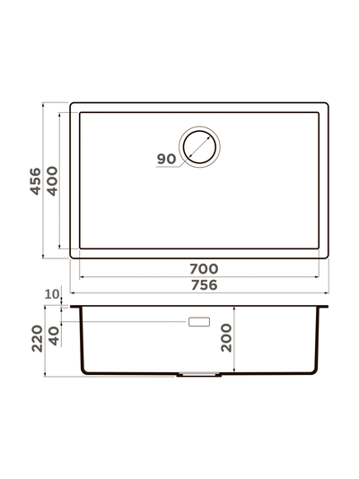 Мойка OMOIKIRI YAMAKAWA 75T-U/I
