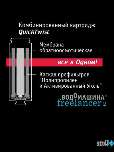 Водомашина atoll Freelancer 2 White (осмос+нагрев)