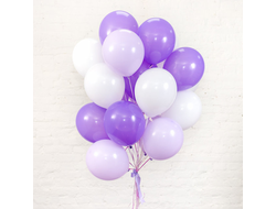 Белые и сиреневые шары