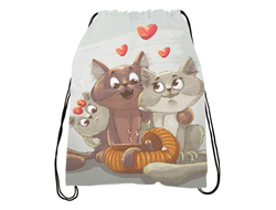 Сумка-мешок для обуви Котики №4