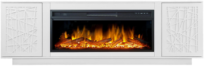 Линейный электрокамин Майами WT с очагом Vision 42 LOG LED