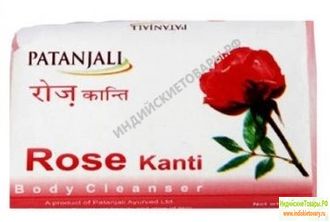 &quot;Мыло для лица и тела &quot;Роза&quot; от Патанджали Аюрведа / Divya Patanjali Kanti Rose Soap, 75г