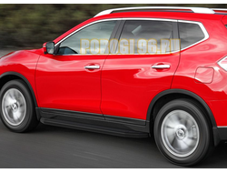 Пороги для NissanX trail черные