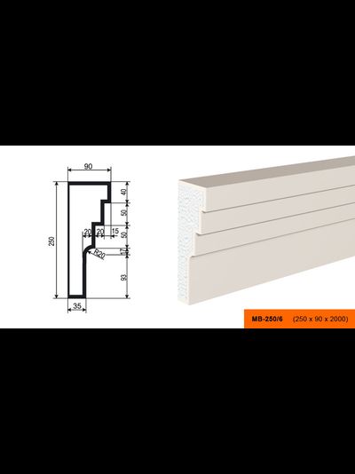 Фасадный молдинг из пенополистирола с покрытием LEPNINAPLAST (Лепнинапласт)  МВ-250/6