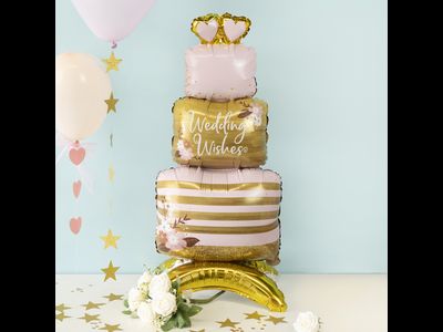 Шар 3D (43''/109 см) Фигура на подставке, Свадебный торт