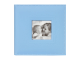 Фотоальбом BRAUBERG "Cute Baby" на 200 фото 10х15 см, под кожу, бумажные страницы, бокс, синий, 391142