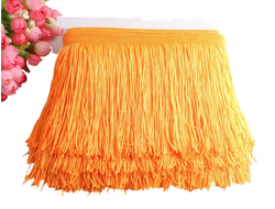 Декоративная бахрома , 15 см. 10 метров, Т-00042, Цвет: Оранжевый