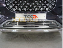 Решетка радиатора нижняя 12 мм ТСС для Chery Tiggo 8 pro 2021-