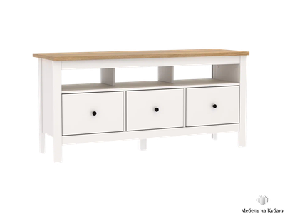 2.08.03.090.14 САГА тумба 3 ящика белая/ясень