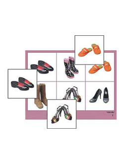 Лото "Обувь" (4 планшета, 24 карт., цвет., ламинир.)