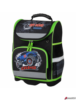 Ранец ЮНЛАНДИЯ WISE, 1 отделение, 3 кармана, устойчивое дно, «Crusher», 37×29×15 см. 271399