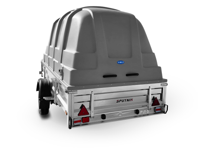 Прицеп «Спутник PRO» (3440x1500x380) пластиковая крышка, оцинкованная рама, с силовым подрамником, LED оптика НОВИНКА!!!