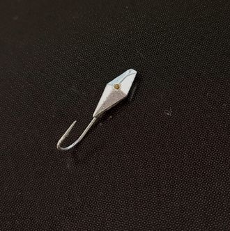 Мормышка паяная Глазок серебро вес.0.16 gr.15 mm. d-2.5 mm. купить