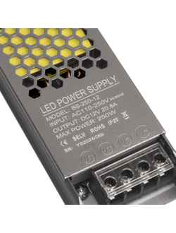 Блок питания 250W 12V IP20 Ultra Slim (12V/20.8A/250W) (SEASTAR/IP20 сетка/2 года)