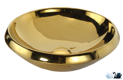 Накладная раковина круглая 45 см Mono Creavit Золотого цвета