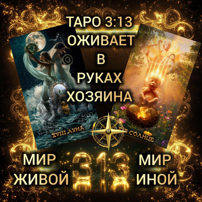 Таро 3 13 Мир Живой и Мир Иной. В стандартной коробочке, без золотых обрезов и инструкции.
