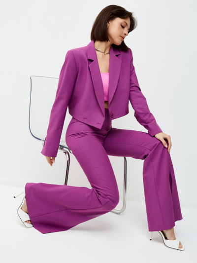 Укороченный жакет. Пурпурный