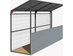 Забор для стройки 3ВП с козырьком | Горзабор