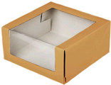 Коробка для торта с/о (крафт/белая), 225*225*110мм