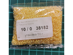 БИСЕР PRECIOSA 10/0 - 50г - 38182 ПРОЗРАЧНЫЙ БЛЕСТЯЩИЙ С ЖЁЛТОЙ ЛИНИЕЙ ВНУТРИ